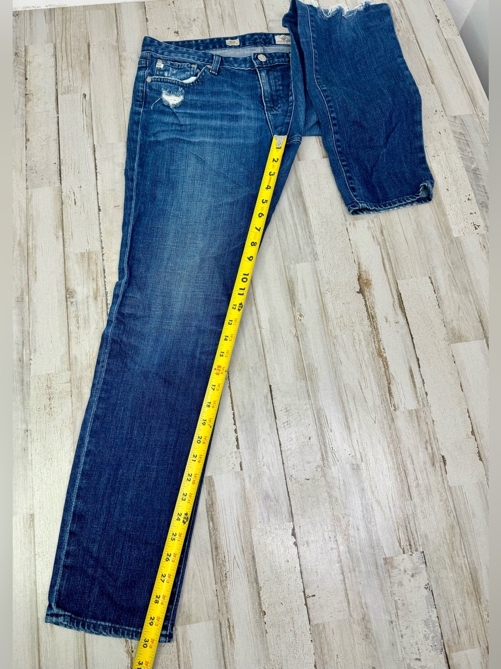 AG Adriano Goldschmied Jeans Womens 30R Blue Stilt Cigarette Leg Fit - Picture 8 of 11